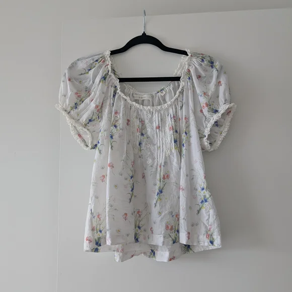 Doen Frederica Blouse In Painted Bouquet - Picture 5 of 7